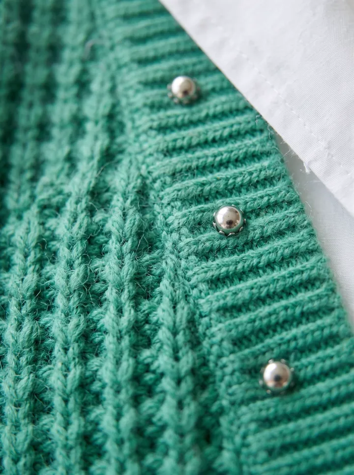 Macro IA sur la maille d'un vêtement